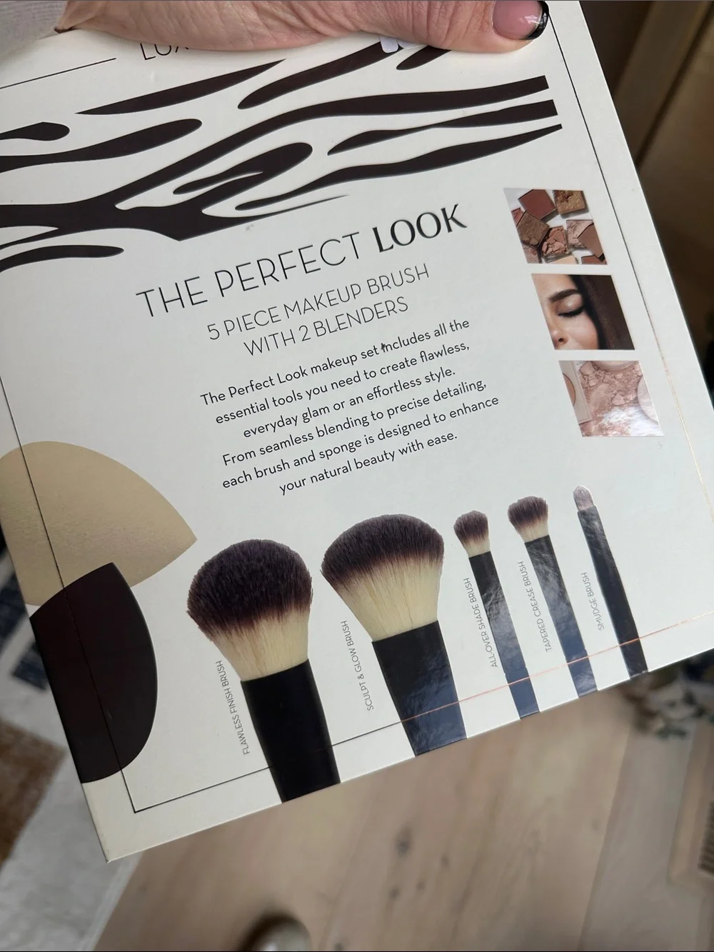 Luxe + Willow The Perfect Look 5-Piece Makeup Brush Set in Black